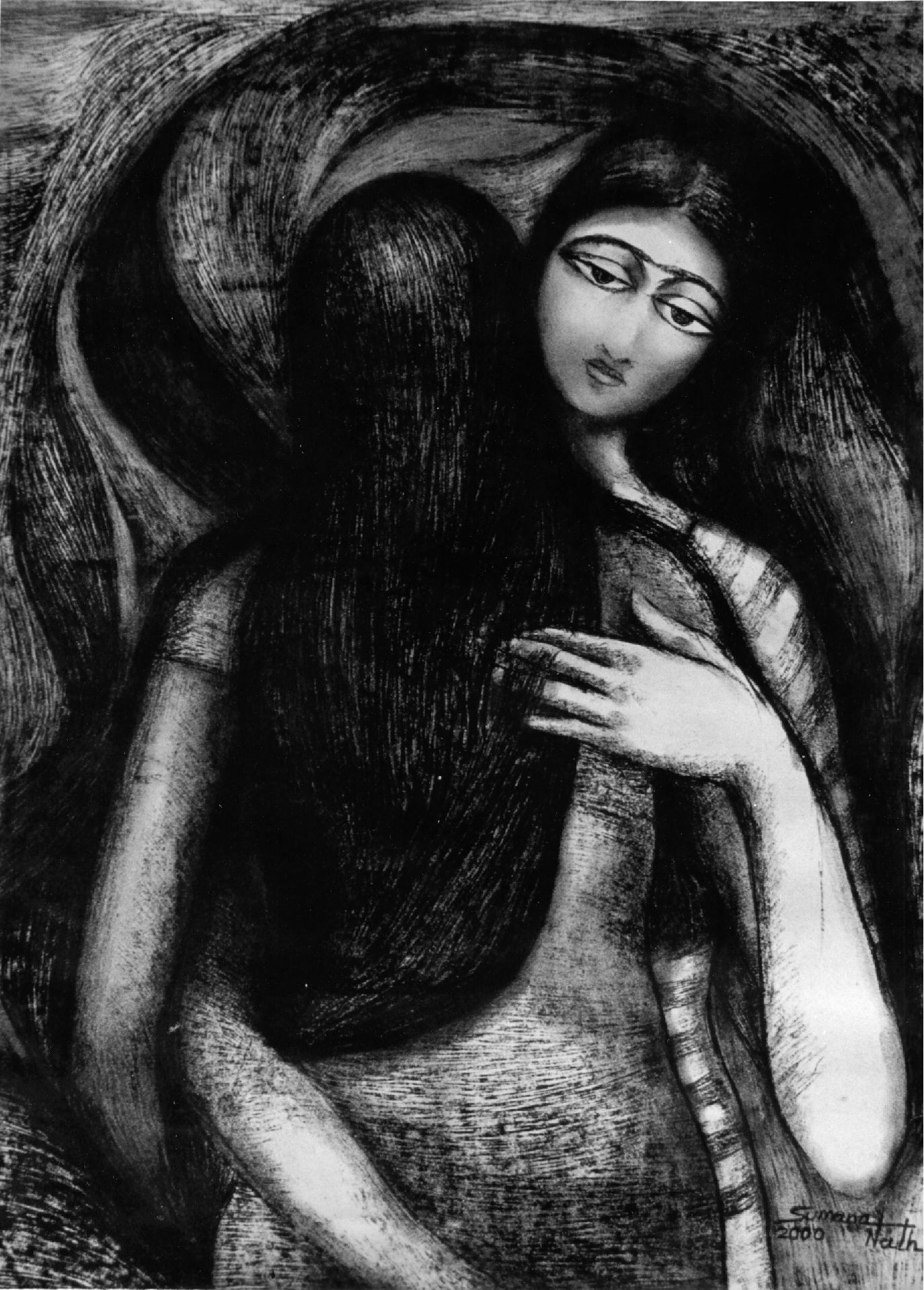 Sumana Dey - Black & White Paintings