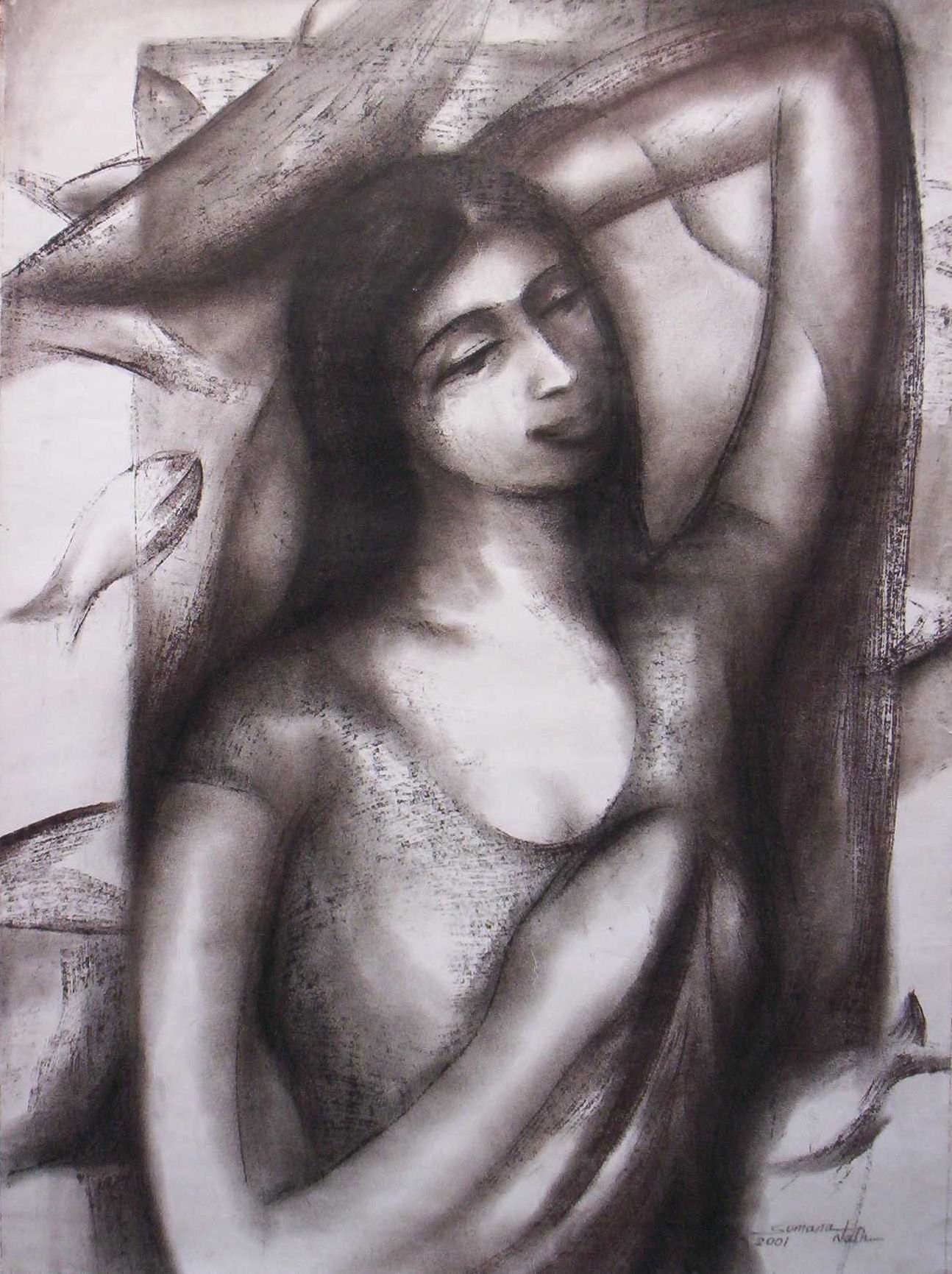 Sumana Dey - Black & White Paintings