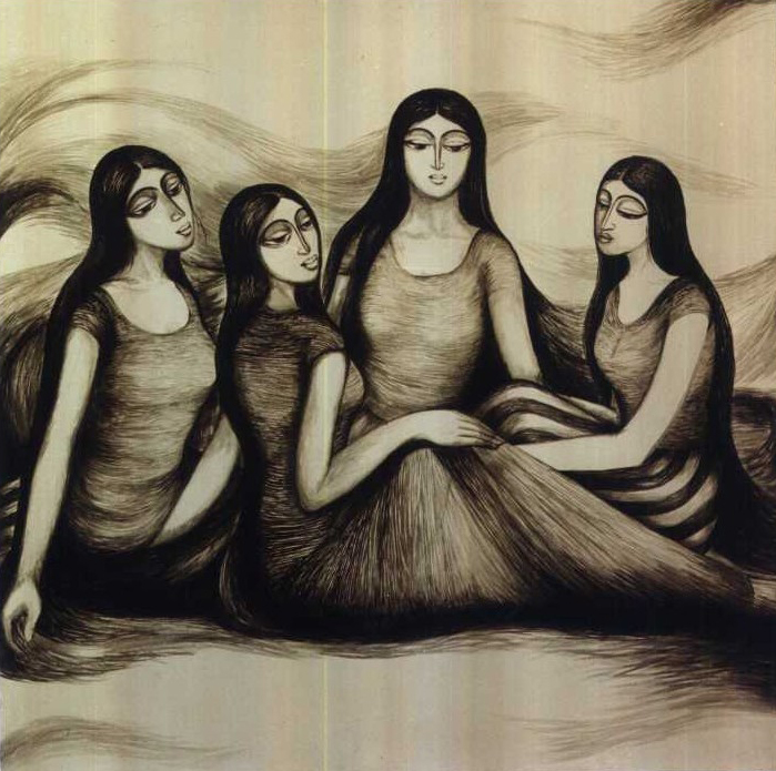 Sumana Dey - Black & White Paintings