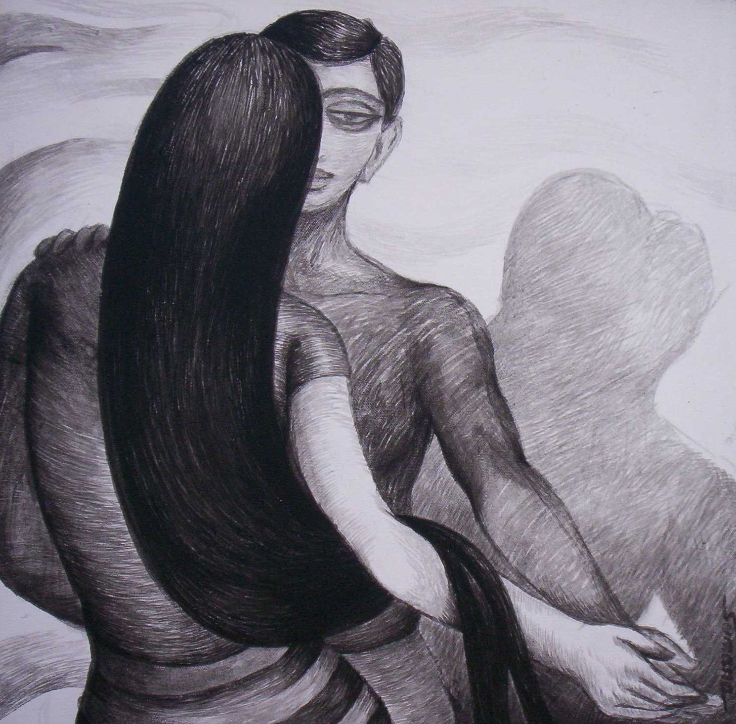 Sumana Dey - Black & White Paintings