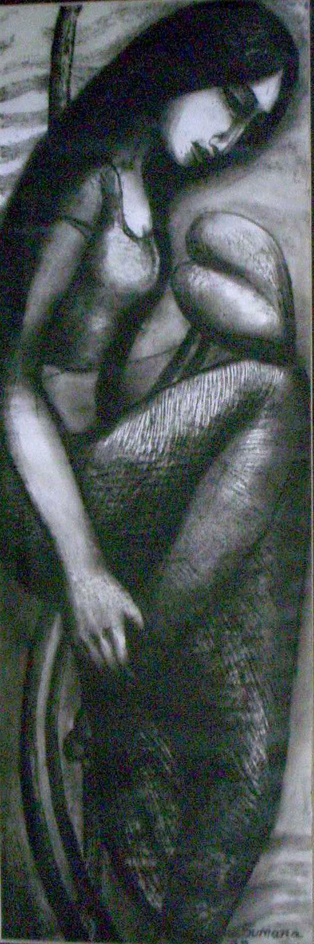 Sumana Dey - Black & White Paintings