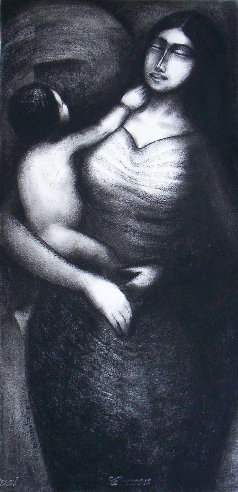 Sumana Dey - Black & White Paintings