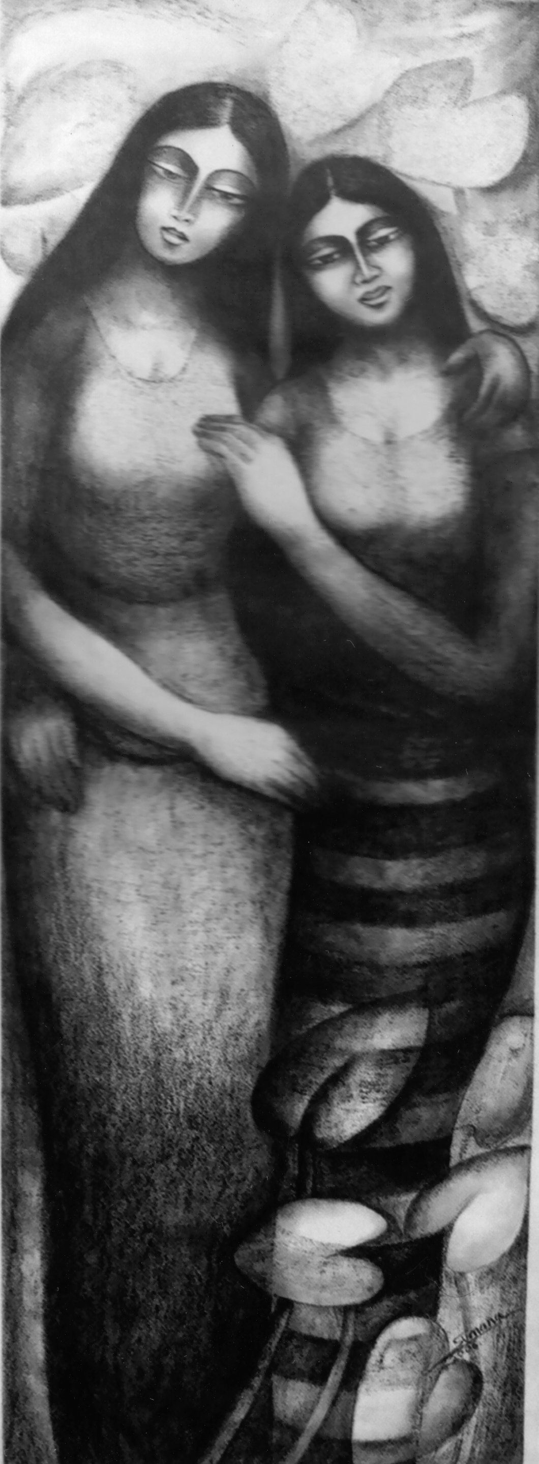 Sumana Dey - Black & White Paintings