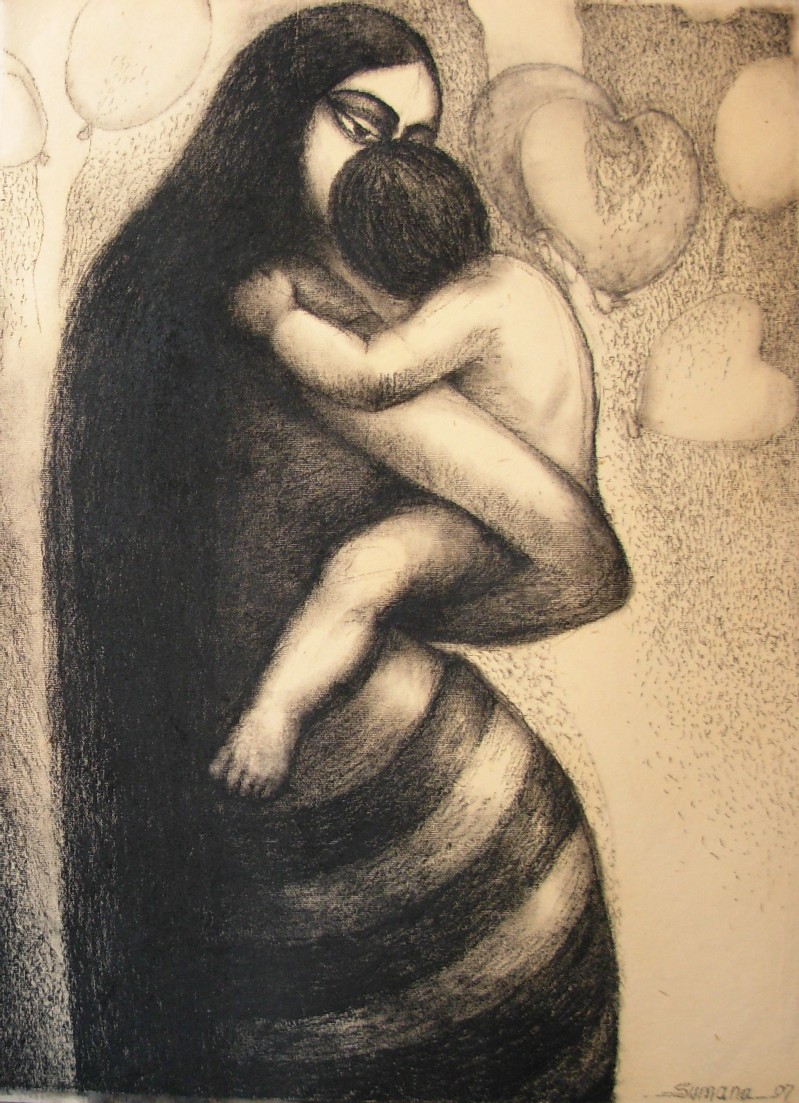 Sumana Dey - Black & White Paintings