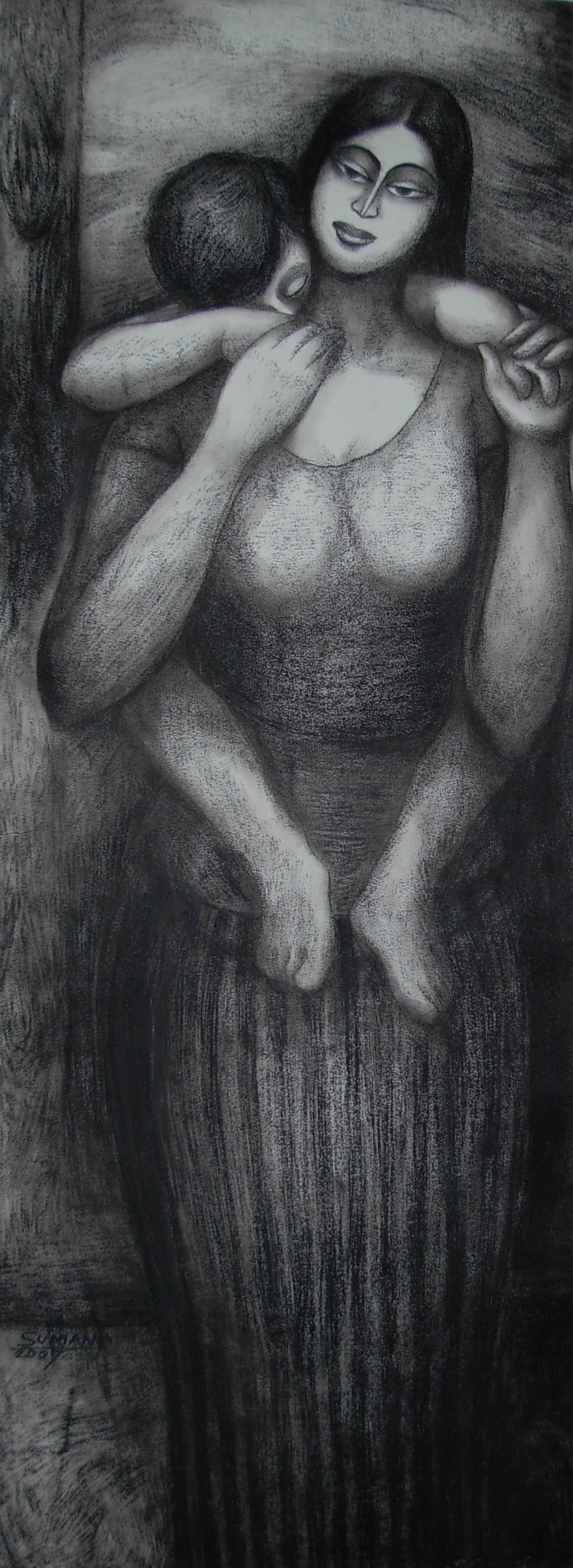 Sumana Dey - Black & White Paintings