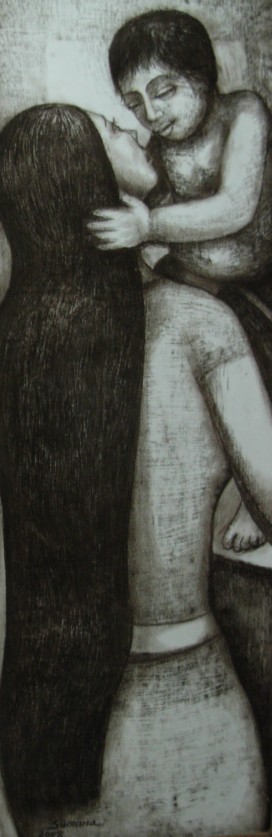 Sumana Dey - Black & White Paintings