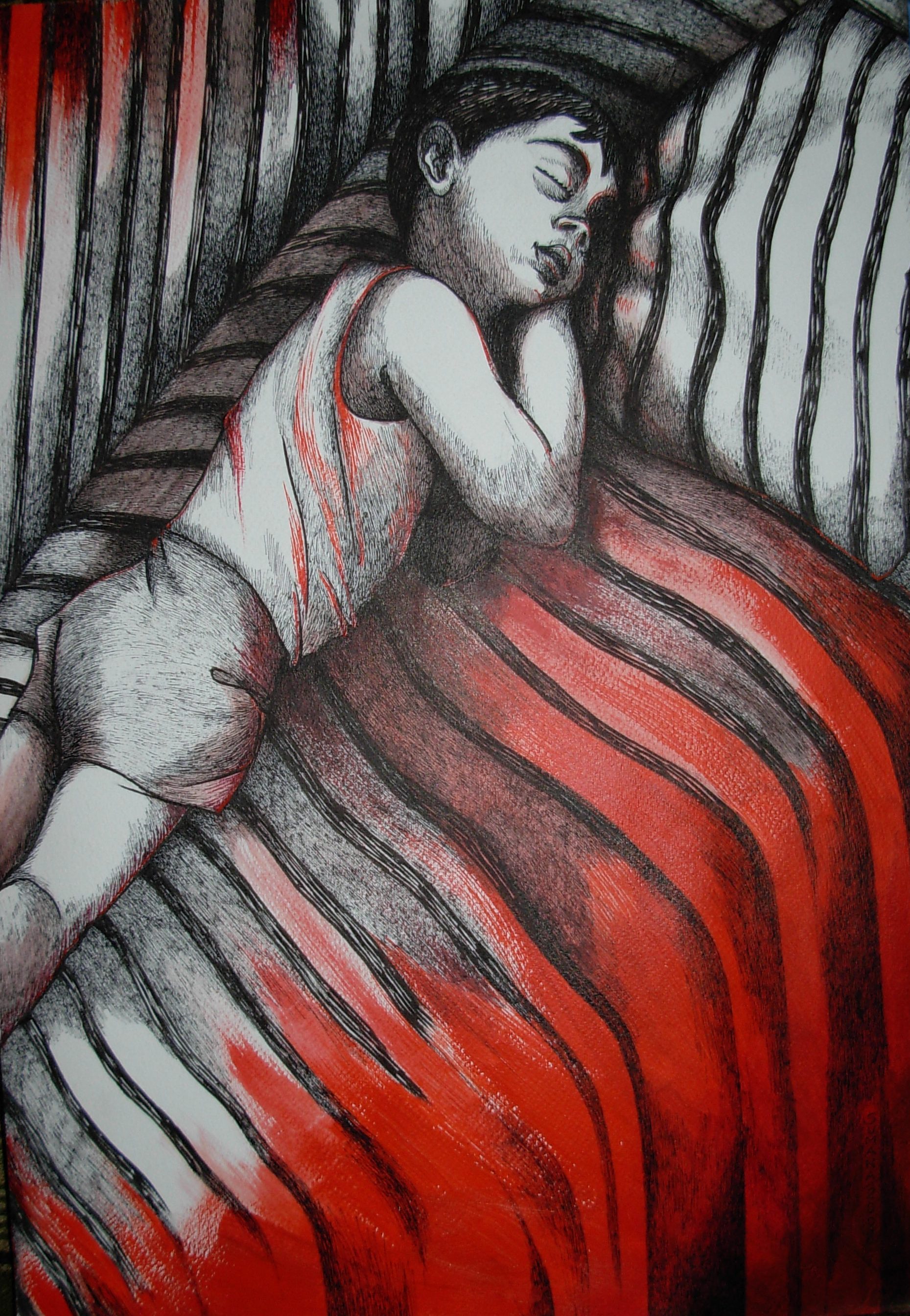 Sumana Dey - Black & White Paintings