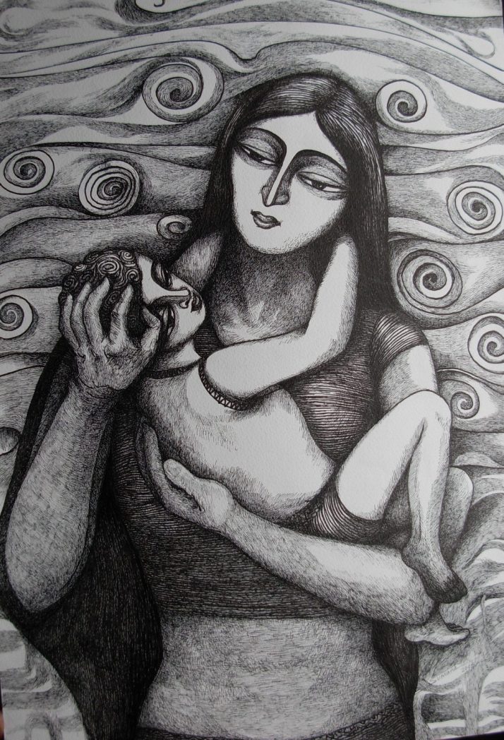 Sumana Dey - Black & White Paintings