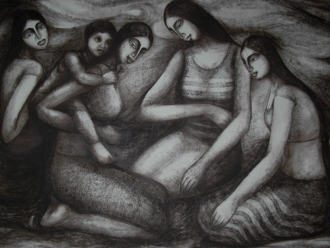 Sumana Dey - Black & White Paintings