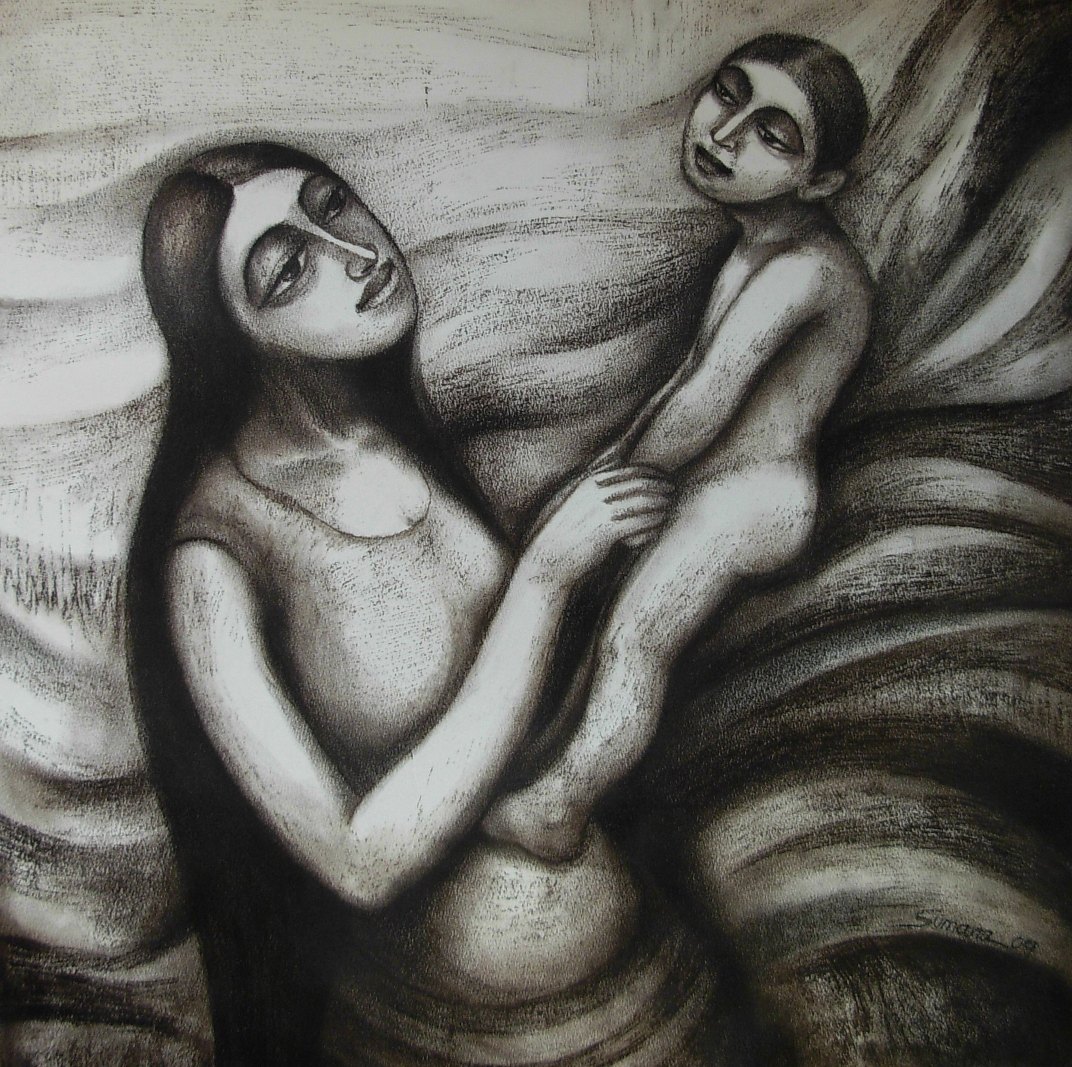 Sumana Dey - Black & White Paintings