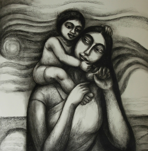 Sumana Dey - Black & White Paintings