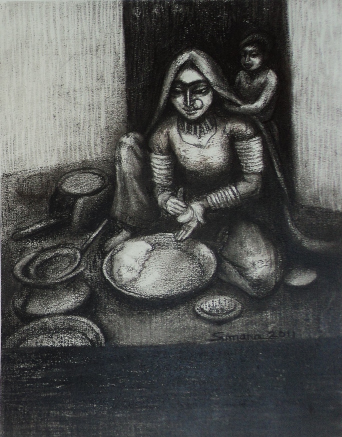 Sumana Dey - Black & White Paintings