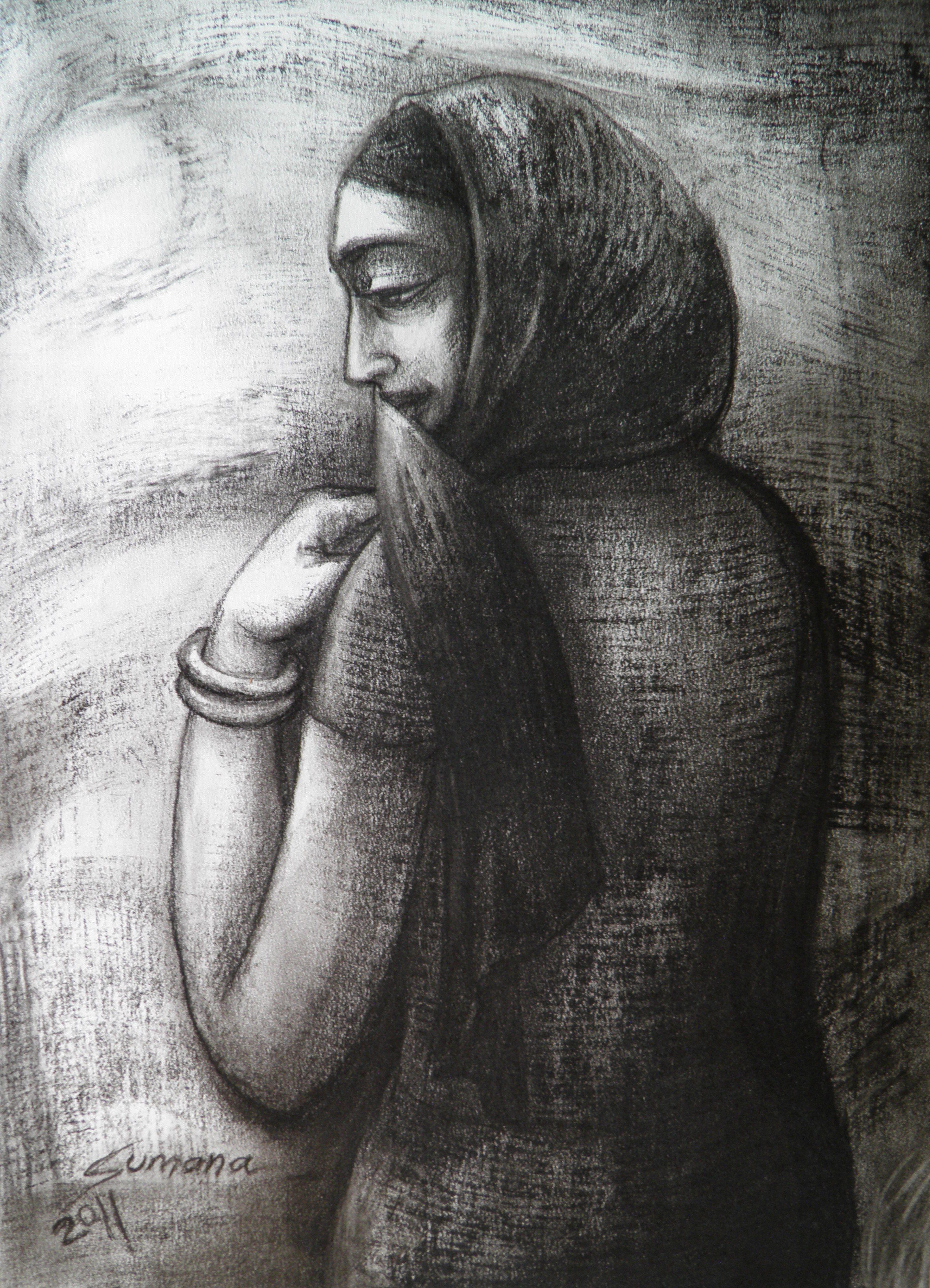 Sumana Dey - Black & White Paintings