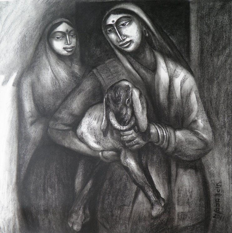 Sumana Dey - Black & White Paintings